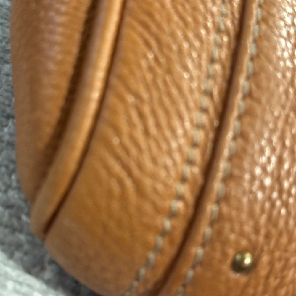 Chloe Tan Satchel Bag with Gold Accents - Picture 6 of 15